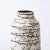Mid-Century Modern Mid-Century Modernist White and Earth Toned Horizontally Striated Ceramic Vase For Sale - Image 3 of 13