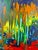 2020s Artist Mark Adler Original Abstract Acrylic Dynamic Dripping Painting on Canvas For Sale - Image 5 of 8