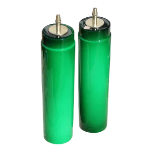 Green Cased Glass Pendants, Made in France - a Pair