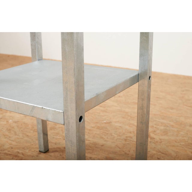 Chair with Prototype Frame and Seat in Galvanized Steel, 1980s For Sale - Image 6 of 14