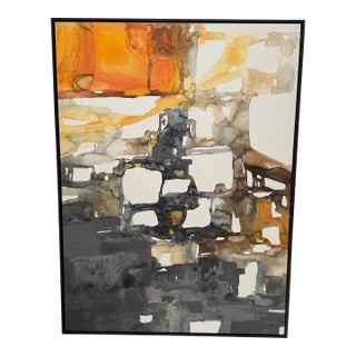 Beverly Fuller for Crate & Barrel "Semblance of Order" Framed Reproduction Wall Art Print For Sale