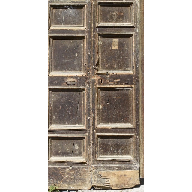 Wood Gates with Two Doors and Italian Tiles For Sale - Image 7 of 8