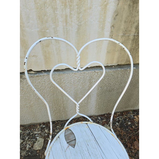 Metal Vintage Wrought Iron Outdoor Patio Table & 4 Chairs For Sale - Image 7 of 12