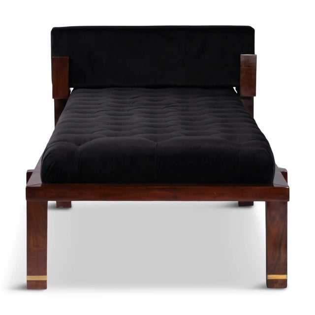 Contemporary Ceti Contemporary Rosewood Finish Chaise From Boston Mills For Sale - Image 3 of 8