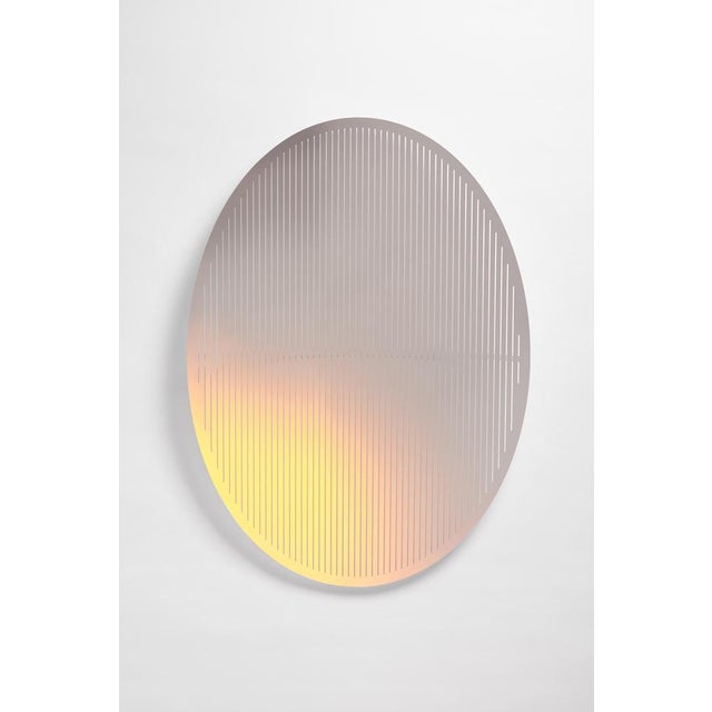 Echo Oval Wall Mirror in Polished Aluminum by Martens & Visser For Sale - Image 4 of 13