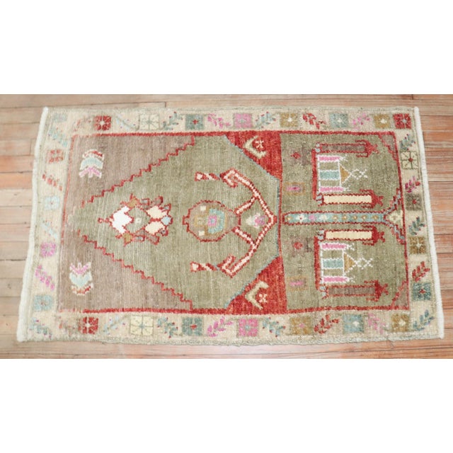 Vintage Kars Small Prayer Rug - 2'6" x 4'2" For Sale - Image 4 of 4