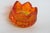 Flower Shaped Glowing Orange Glass Tealight Holder Small Petal Ring Dish 4946b For Sale - Image 10 of 13