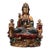 Late 19th Century Polychrome Bronze Guanyin Statue With Attendants, 3.3kg For Sale