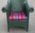 Plastic Vintage Green Wicker Style Chair For Sale - Image 7 of 13