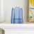 Postmodern Blue Glass Geometric Candle Holder or Sculpture For Sale - Image 10 of 13