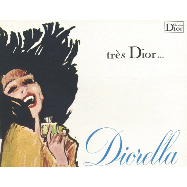 Contemporary 1974 French Vintage Dior Perfume Advertisement Print by Gruau For Sale - Image 3 of 3