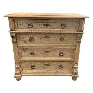 Antique Chest of Drawers in Fir, 1890s For Sale