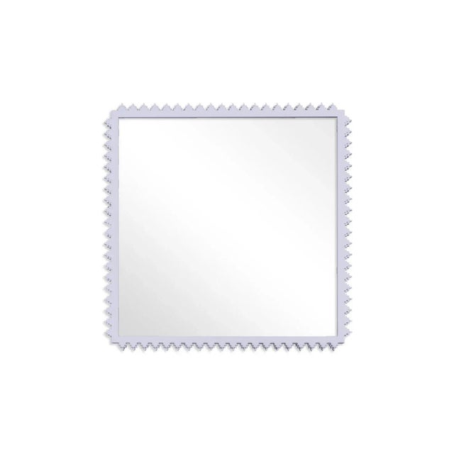 Contemporary Fleur Home Carnival Muses Square Mirror in Spring Iris, 36x36 For Sale - Image 3 of 3