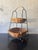 Mid-Century Modern Vintage Mid-Century Rattan & Iron Two-Tier Basket in the Manner of Tony Paul For Sale - Image 3 of 7