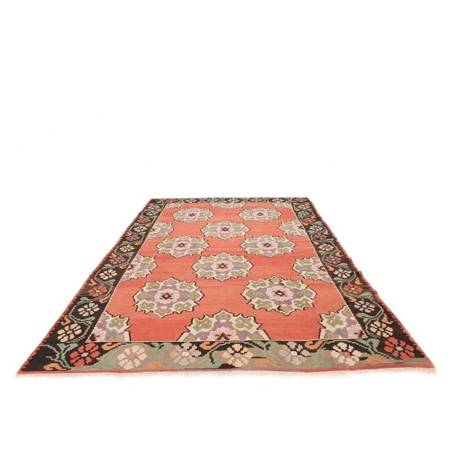 Handwoven vintage decorative kilim rug from Blugaria. Approximately 45-55 years old. In very good condition.