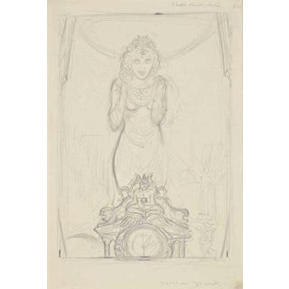Alberto Martini, Winter Frisson, Mallarmé, Pencil on Paper, 1908s For Sale