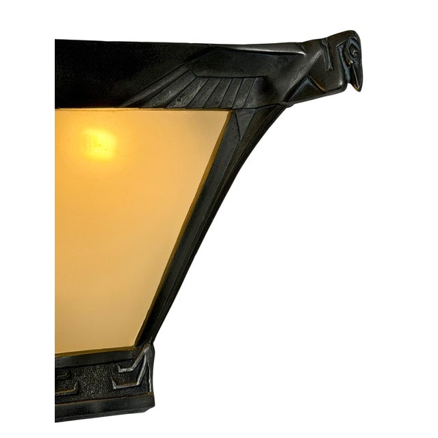 Art Deco Nickel-Plated Bronze Wall Light by Max Le Verrier, 1920s For Sale - Image 9 of 14
