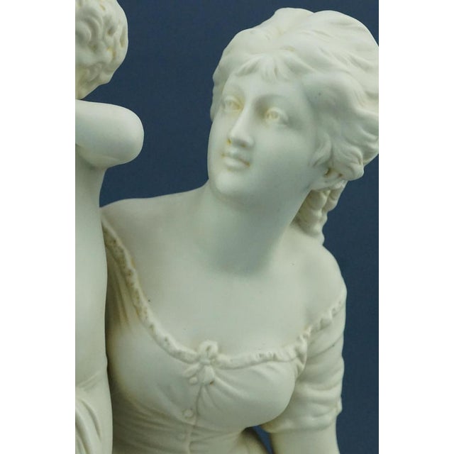 Art Nouveau Biscuit Sculpture Depicting Motherhood from Scheibe-Alsbach, Germany, Late 1800s For Sale - Image 14 of 18