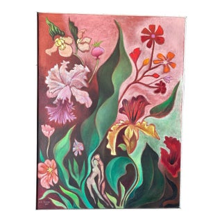 Eden #1 Modernist Oil on Canvas by Elliott Twery For Sale
