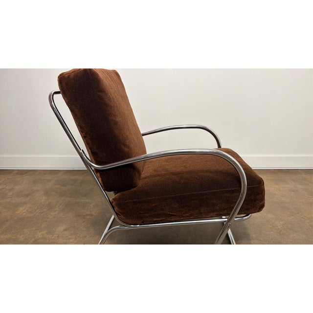 Mid 20th Century Kem Weber Tubular Chrome Lounge Chair for Lloyd Manufacturing For Sale In Oklahoma City - Image 6 of 17