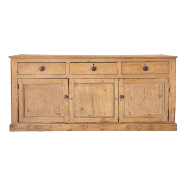 Antique English Pine Sideboard - Circa 1880 For Sale