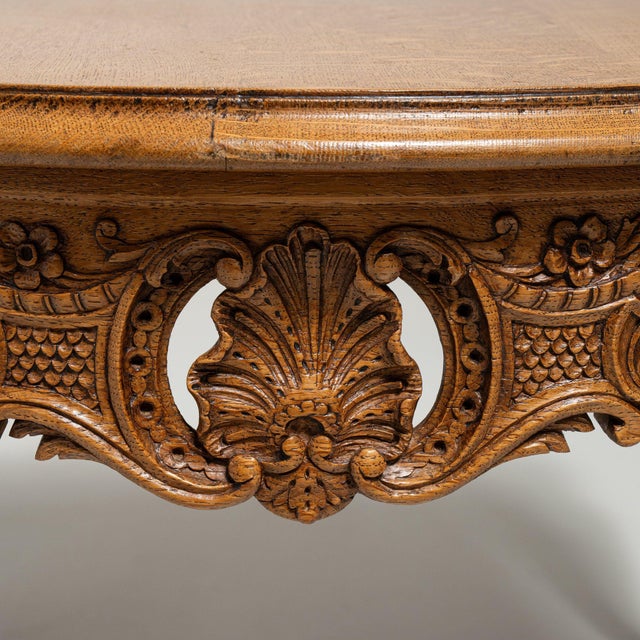 19th Century France Louis XV Brown Wood Coffee Table For Sale - Image 9 of 11