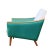 GSinuous Armchair in White and Green Fabric by Tito Agnoli, 1960s For Sale - Image 3 of 7