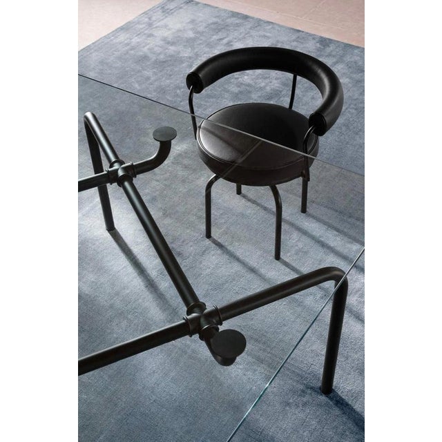 Edison Dining Table by Vico Magistretti for Cassina in Glass & Steel For Sale - Image 13 of 14