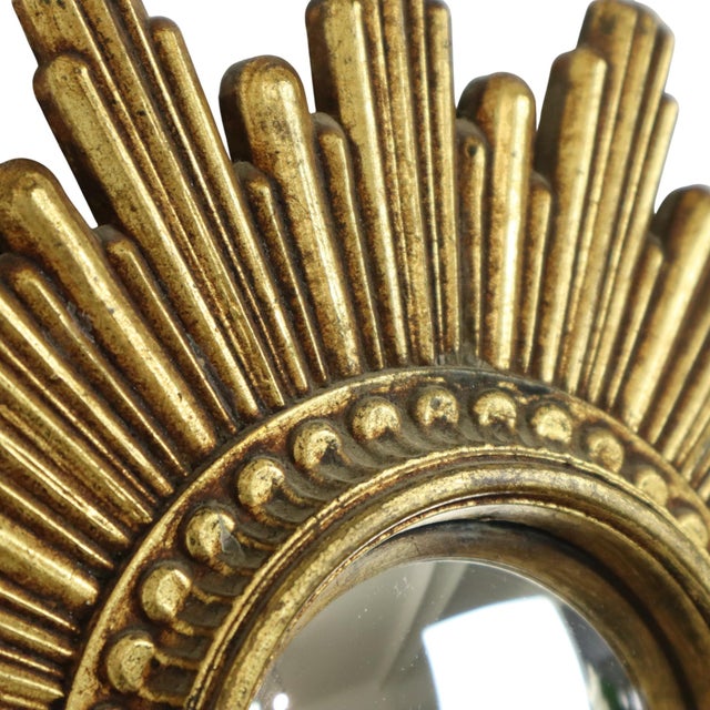 Vintage Gilt Sunburst Mirror, 1960s For Sale - Image 13 of 14