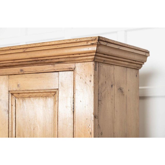Monumental 19th Century English Pine Housekeepers Cupboard, 1880s For Sale - Image 9 of 16