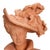 Victorian Antique Terra Cotta Bust of a Debutante in Victorian Finery on Wood Plinth C1910 For Sale - Image 3 of 14