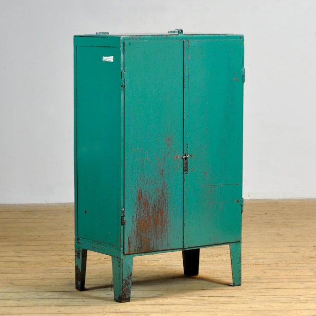 Industrial Industrial Iron Cabinet, 1970s For Sale - Image 3 of 17