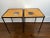 Pair of Metal and Raffia Side Tables For Sale - Image 10 of 11