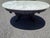 Victorian Vintage Victorian Revival Oval Marble Top Center Table With Hand-Carved Mahogany Base For Sale - Image 3 of 7