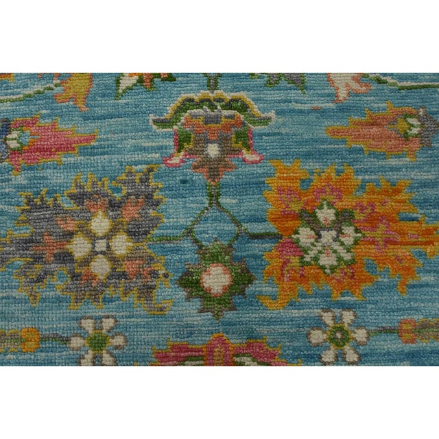 Anatolia Rug 7’11” X 9’10” Blue Wool Modern Hand-Knotted Oriental Carpet For Sale - Image 10 of 15