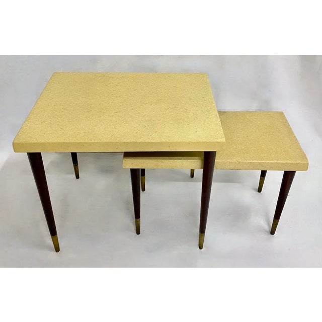 Paul Frankl Set of Two Paul Frankl Cork Nesting Tables For Sale - Image 4 of 12