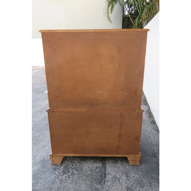 Late 20th Century Ethan Allen Solid Maple Tall Chest of Drawers 6179 For Sale - Image 12 of 16