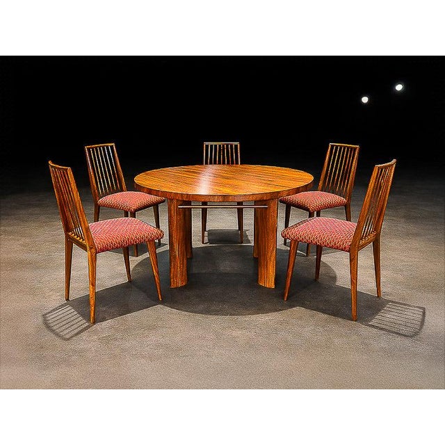 Mid-Century Modern Round Dining Table in Caviúna Wood by Joaquim Tenreiro, Brazil, 1950s For Sale - Image 3 of 14
