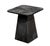 Contemporary Matthew Izzo Home Noche Darkest Brown Mango Wood Side Table For Sale - Image 3 of 5