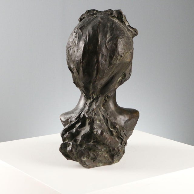 Young Woman's Face, 19th-20th Century, Bronze For Sale - Image 4 of 7