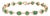 Designer 6.13ct Mixed Cut Bezel Set Emerald Contemporary Bracelet in 14k Gold For Sale