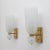 Gold Mid-Century Modern Brass and Pulegoso Murano Glass Sconces, 1980, Set of 2 For Sale - Image 8 of 8