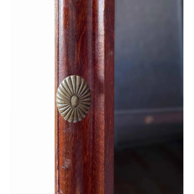Antique oak apothecary sundry showcase with door. Glass was replaced with tempered, code compliant glass. Retail point of...