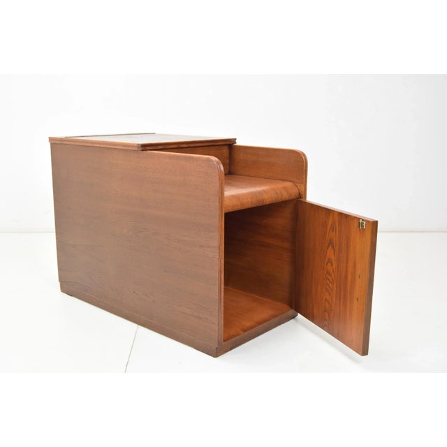 Brown Art Deco Cabinet Box, 1940s For Sale - Image 8 of 17