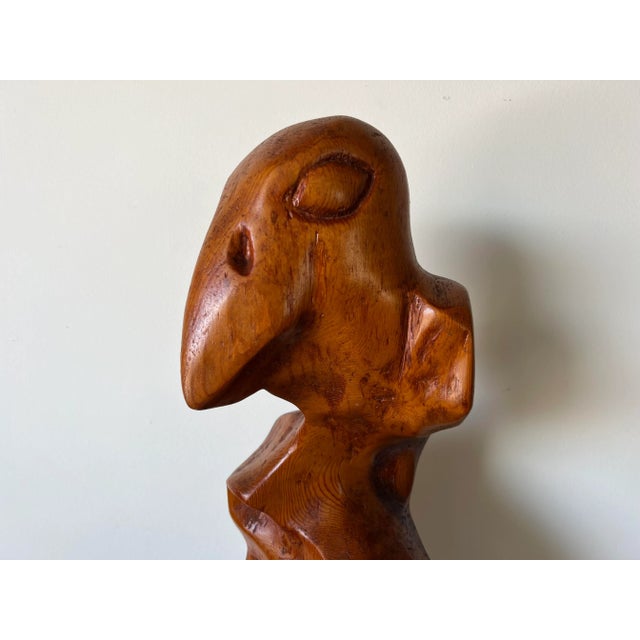 70's Vintage Mid Century Abstract Biomorphic Carved Wood