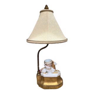 Small Vintage Italian Agostinelli Griffin Lamp, Early 20th C For Sale