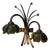 Floral Wall Lamp in Copper and Brass, 1960s For Sale