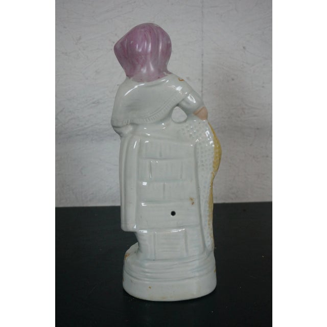 Ceramic Antique 19th Century English Staffordshire Flatback Fishwife Fishmonger Figurine For Sale - Image 7 of 13