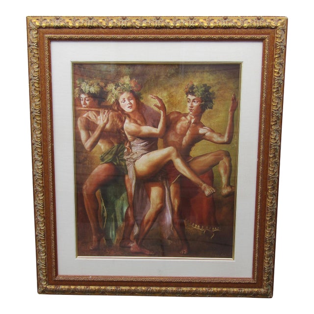 1990s Framed Tomasz Rut “Bacchanal” Signed Limited Edition Giclee, 16/150 For Sale