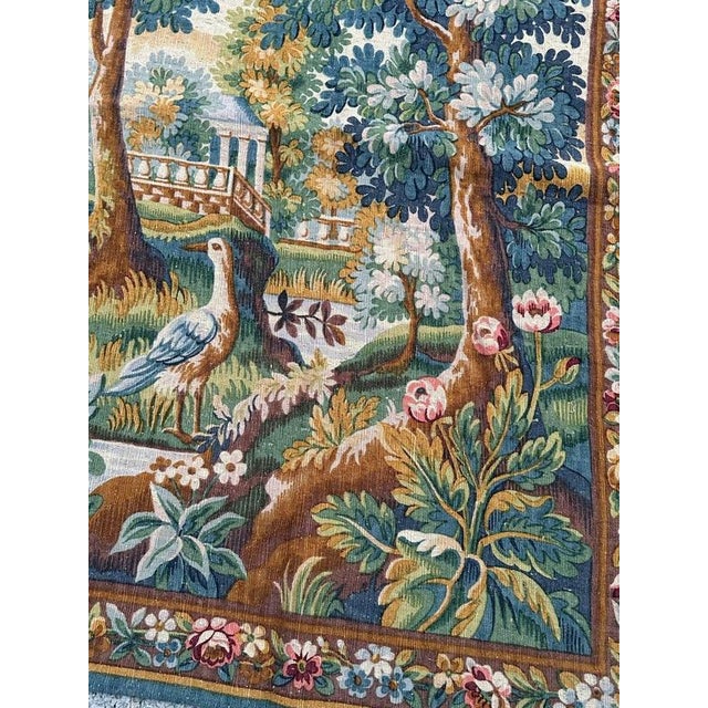 Vintage Silk Screen Printed Tapestry Verdure Chantilly, 1960s For Sale - Image 6 of 18